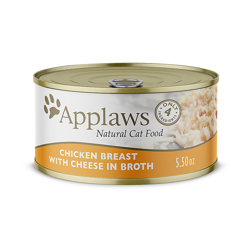 Applaws Natural Wet Cat Food Chicken Breast with Cheese in Broth