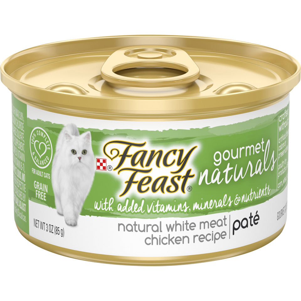 Fancy Feast Gourmet Naturals Grain-Free Pate White Meat Chicken Recipe Adult Wet Cat Food