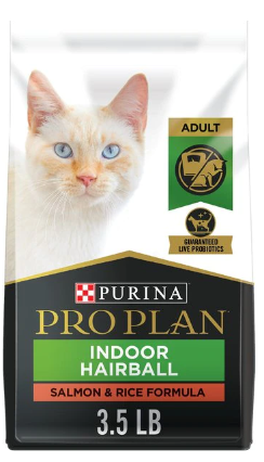 Purina Pro Plan Hairball Management Indoor Salmon and Rice Cat Food